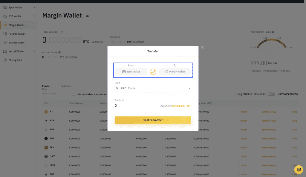 binance altcoin wallet screenshot