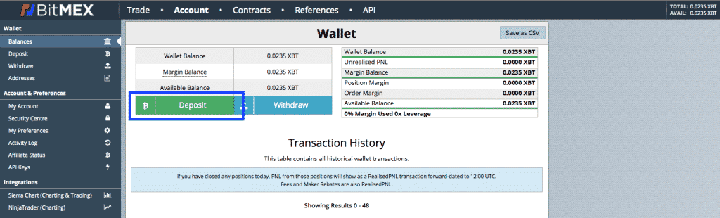 bitmex altcoin deposit screenshot
