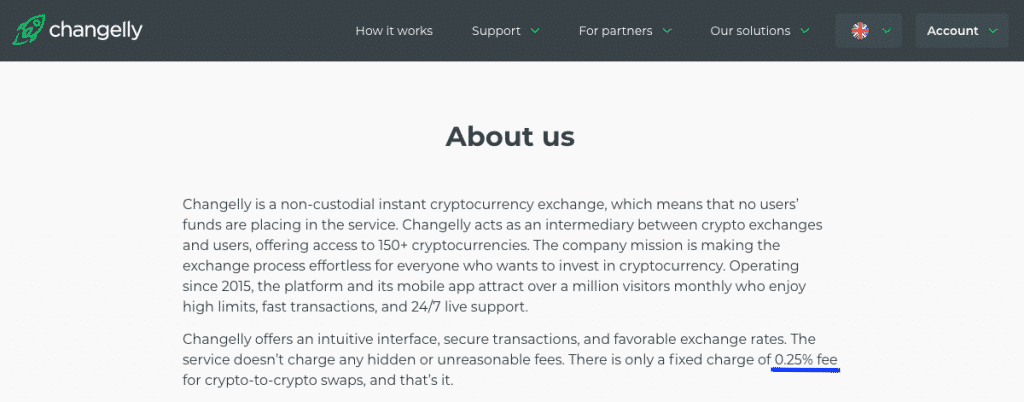changelly about page screenshot