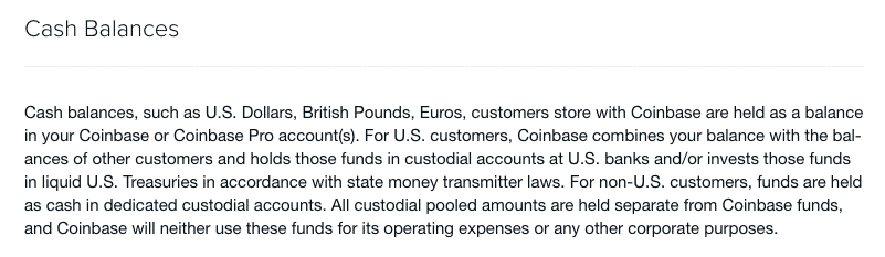 cash balance screenshot on coinbase