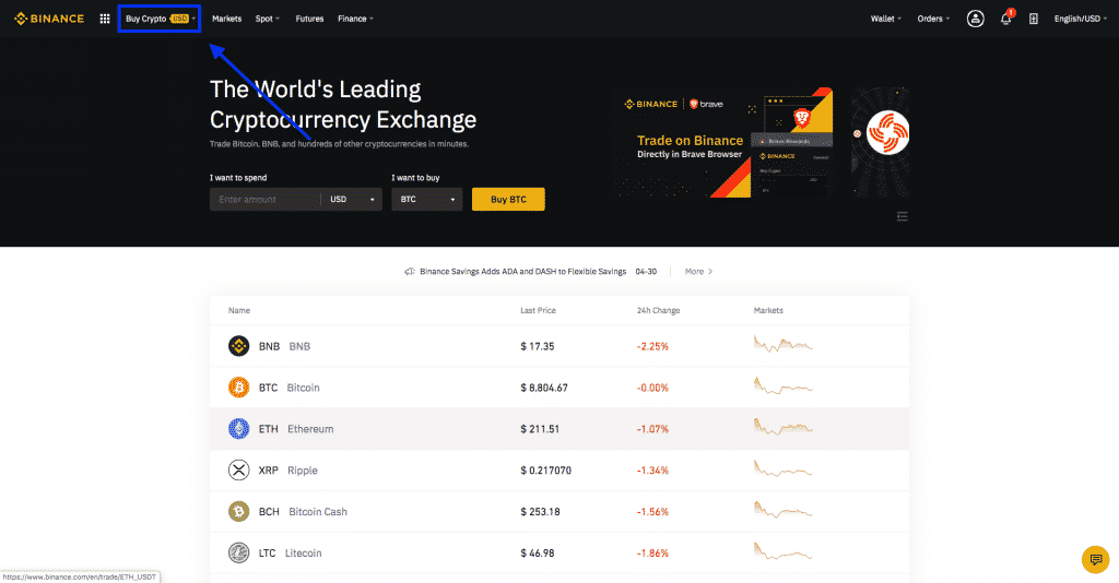 buy crypto for beginners on binance