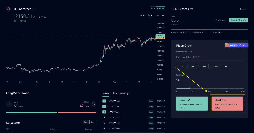 how to short bitcoin on kucoin
