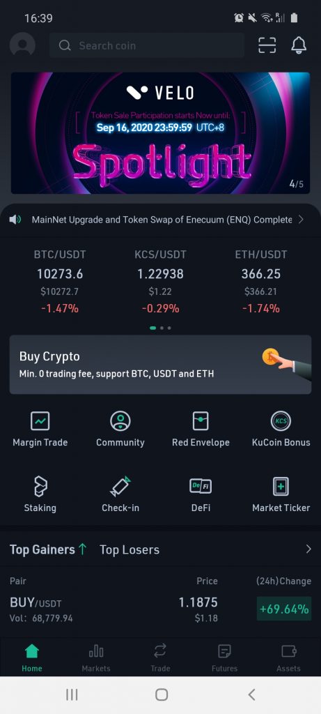 kucoin cryptocurrency investment app