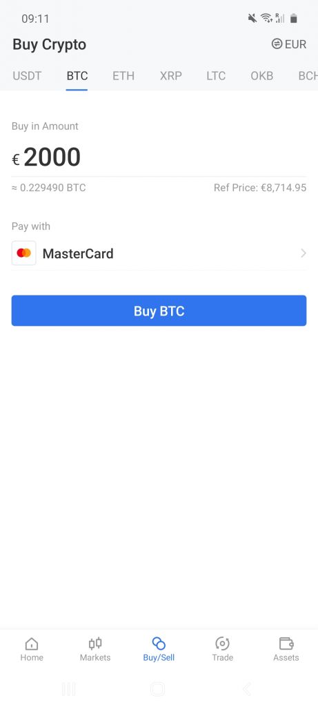 okex crypto investment app