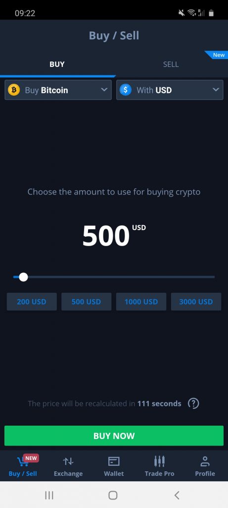 cex.io crypto app screenshot