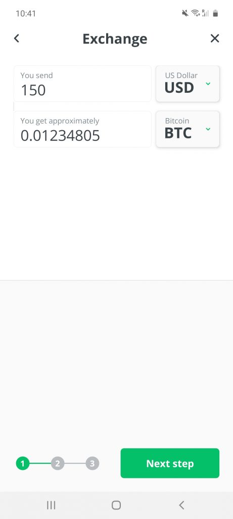 changelly investing app screenshot