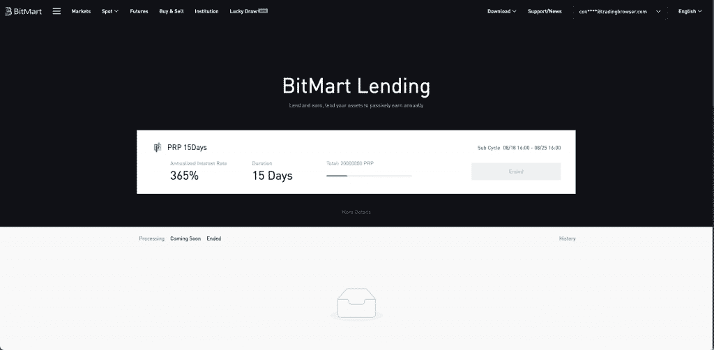 bitmart lending platform
