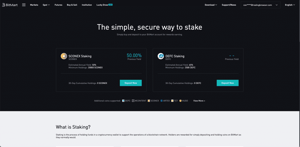 bitmart staking