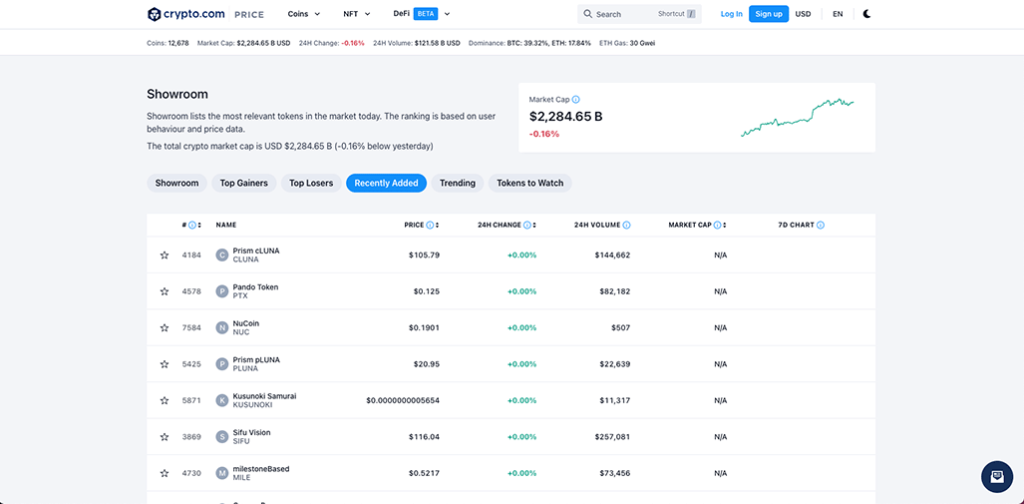 crypto.com showroom